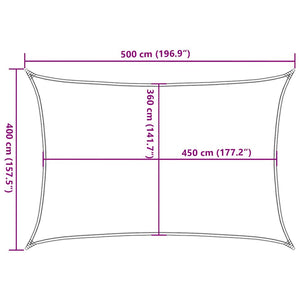 vidaXL HDPE Sun Sail 160 g/m² Taupe 4x5 m