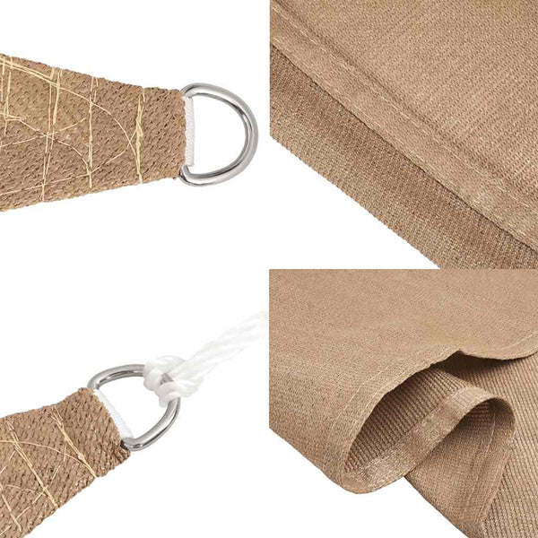 vidaXL Sun Shade Sail 160 g/m² Taupe 5x8 m HDPE