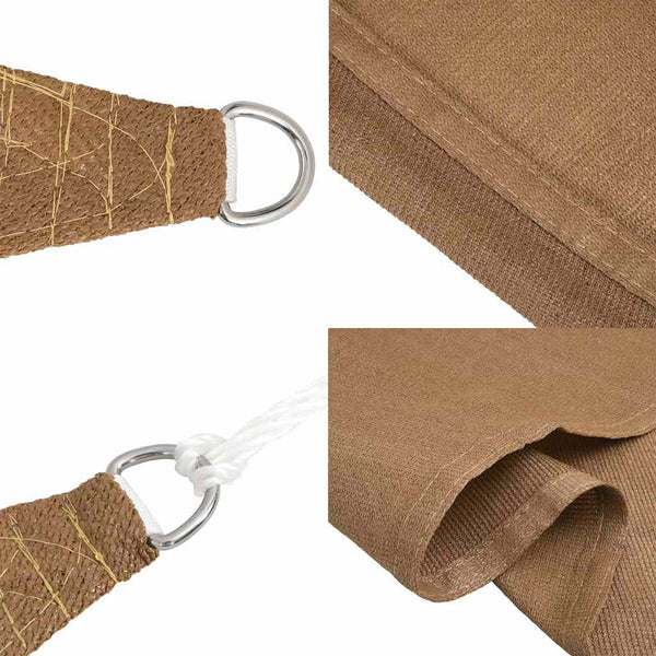 vidaXL Sun Shade Sail 160 g/m² Taupe 6x8 m HDPE