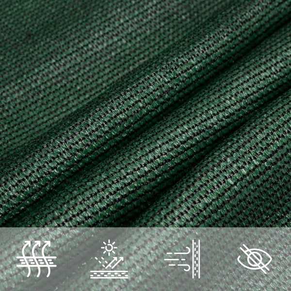 Sonnensegel 160 g/m² Dunkelgrün 2x2 m HDPE