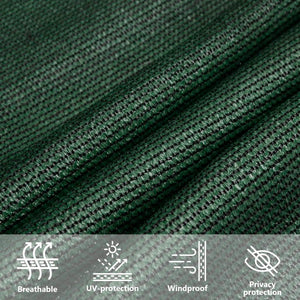 vidaXL Sun Shade Sail 160 g/m² Dark Green 3x6 m HDPE