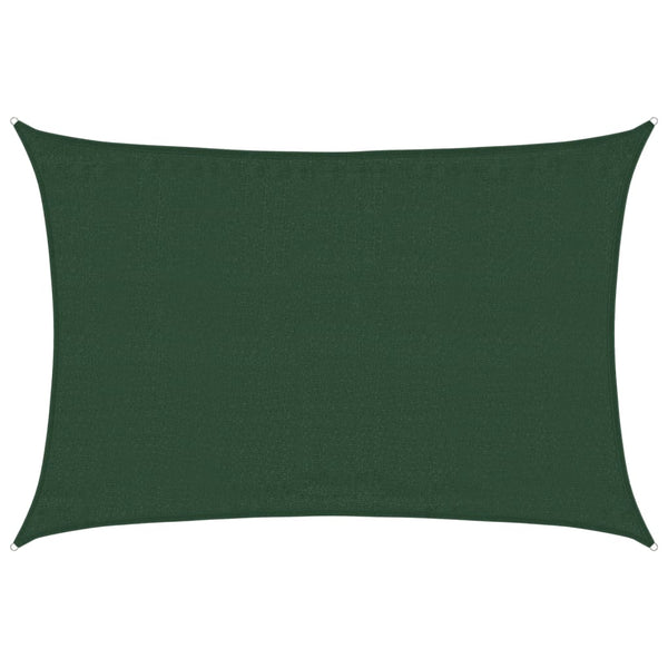 vidaXL HDPE Sun Shade Sail 160 gsm Dark Green 3.5x4.5 m