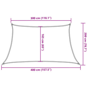 vidaXL HDPE Sun Shade Sail 160 g/m² Dark Green 3/4x2 m