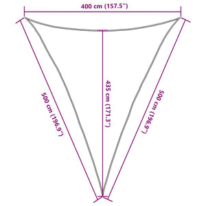 vidaXL HDPE Sun Shade Sail 160 g/m² Triangular Blue 4x5x5 m
