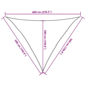 vidaXL Sun Shade Sail 160 g/m² Triangular Blue 5x5x6 m HDPE