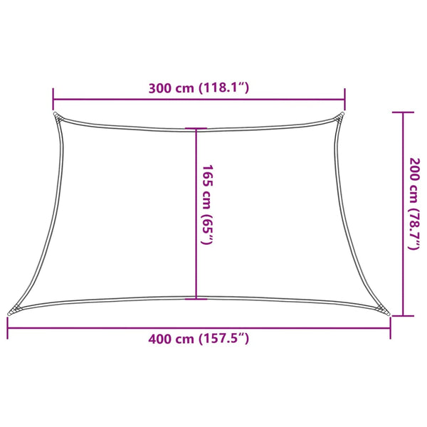 vidaXL Sun Shade Sail 160 g/m² Blue 3/4x2 m HDPE