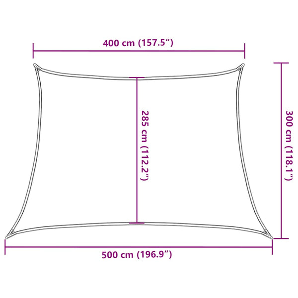 vidaXL Sun Shade Sail 160 g/m² Trapezoidal Yellow 4/5x3 m HDPE