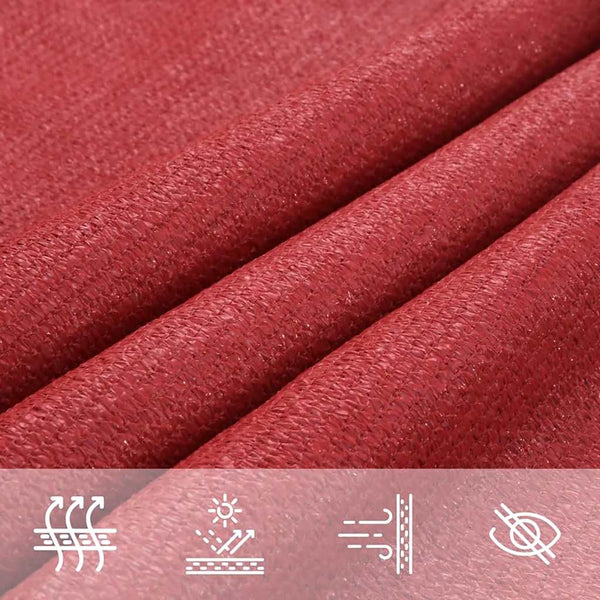 vidaXL Sun Shade Sail 160 g/m² Red 2x5 m HDPE