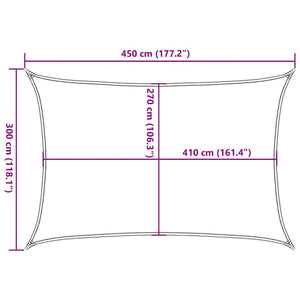 vidaXL Sun Shade Sail 160 g/m² Red 3x4.5 m HDPE