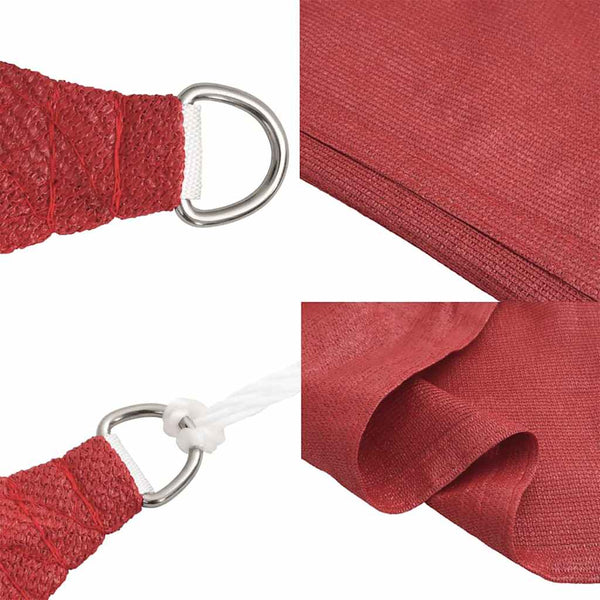 vidaXL Sun Shade Sail 160 g/m² Red 3.5x3.5x4.9 m HDPE