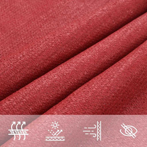 vidaXL Sun Shade Sail 160 g/m² Red 3.5x3.5x4.9 m HDPE
