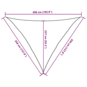 vidaXL Sun Shade Sail 160 g/m² Red 3.5x3.5x4.9 m HDPE