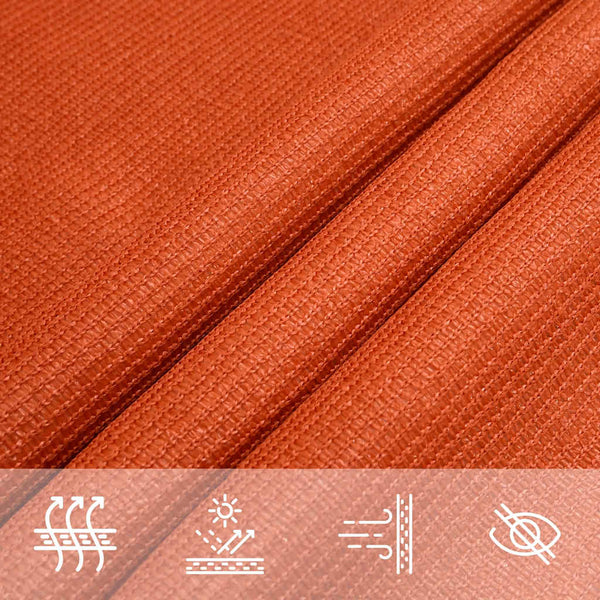 Sonnensegel 160 g/m² Rechteckig Orange 6x8 m HDPE