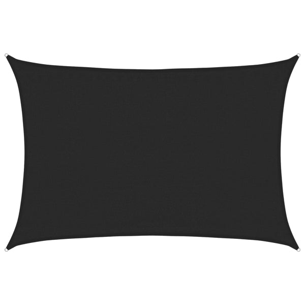 vidaXL Sun Shade Sail 160 g/m² Black 3.5x5 m HDPE