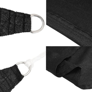vidaXL Sun Shade Sail 160 g/m² Black 3.5x5 m HDPE