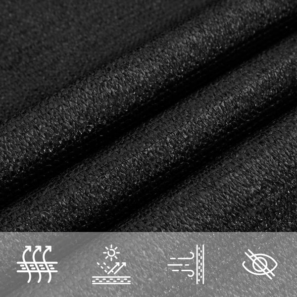 vidaXL Shade Sail 160 g/m² Black 2.5x2.5x3.5 m HDPE