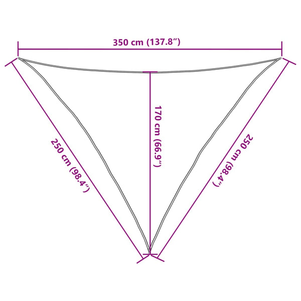 vidaXL Shade Sail 160 g/m² Black 2.5x2.5x3.5 m HDPE