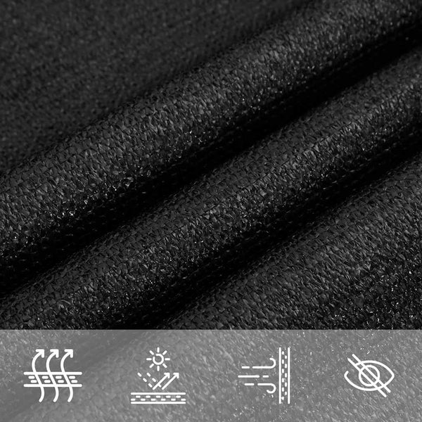 vidaXL Sun Shade Sail 160 g/m² Black 4.5x4.5x4.5 m HDPE