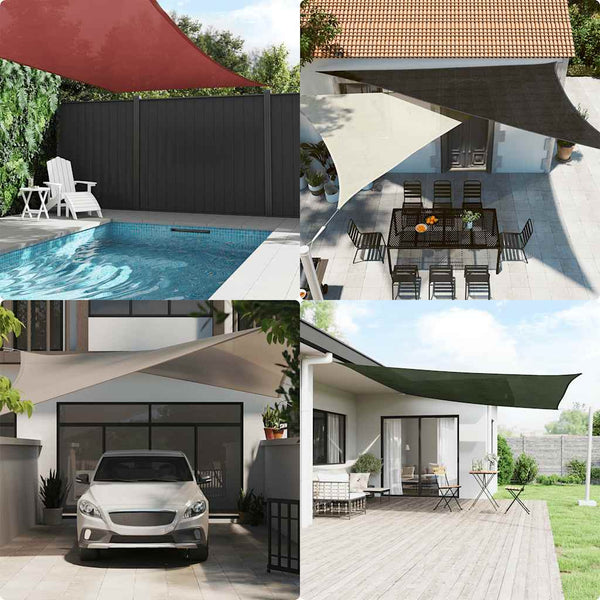 vidaXL Sun Shade Sail 160 g/m² Trapezoidal Black 4/5x4 m HDPE