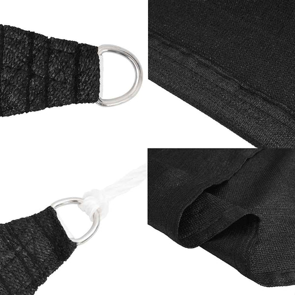 vidaXL Sun Shade Sail 160 g/m² Trapezoidal Black 4/5x4 m HDPE