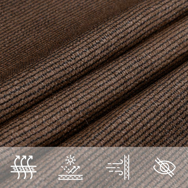 vidaXL Sun Shade Sail 160 g/m² Brown 3.5x5 m HDPE