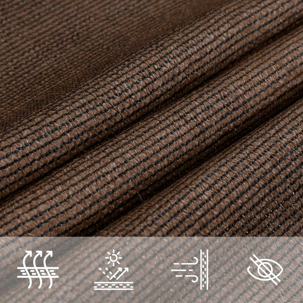 vidaXL Sun Shade Sail 160 g/m² Brown 4x5x5 m HDPE