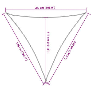 vidaXL Sun Sail 160 g/m² Brown 5x5x5 m HDPE