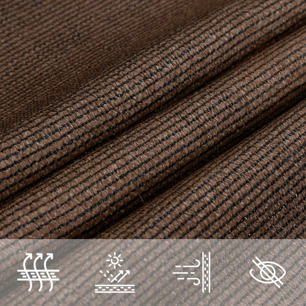 vidaXL Sun Shade Sail 160 g/m² Brown 5x5x6 m HDPE