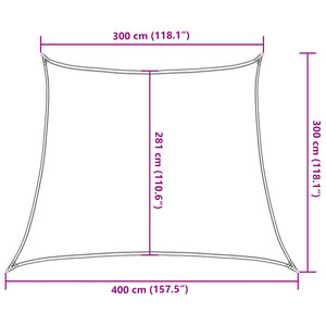 vidaXL Sun Shade Sail 160 g/m² Brown 3/4x3 m HDPE