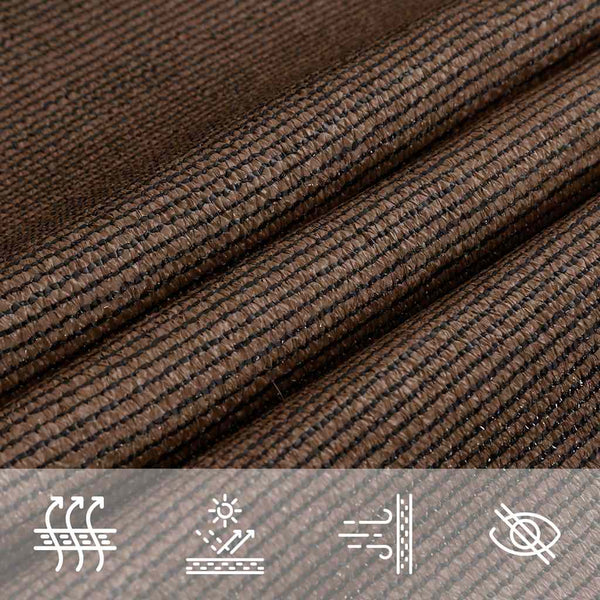 vidaXL Sun Shade Sail 160 g/m² Trapezoid Brown 4/5x4 m HDPE