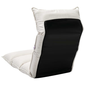 vidaXL Folding Floor Chair Cream Fabric