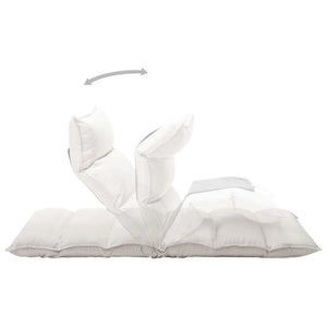 vidaXL Folding Floor Chair Cream Fabric