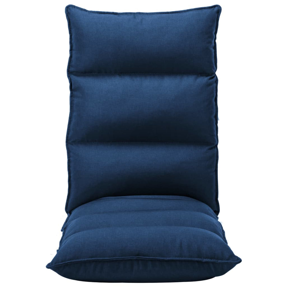 vidaXL Folding Floor Chair Blue Fabric