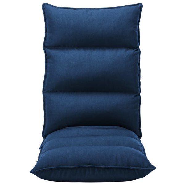 vidaXL Folding Floor Chair Blue Fabric