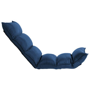 vidaXL Folding Floor Chair Blue Fabric
