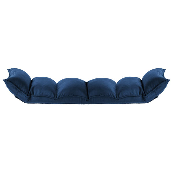 vidaXL Folding Floor Chair Blue Fabric