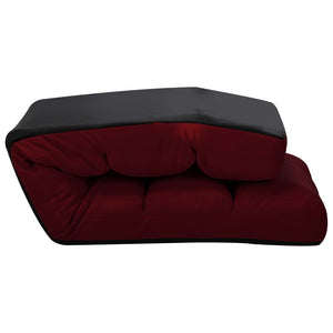 vidaXL Foldable Floor Chair Wine Red Faux Leather