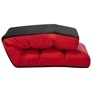 vidaXL Foldable Floor Chair Red Faux Leather