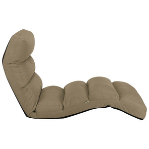 vidaXL Floor Chair Foldable Cappuccino Brown Faux Leather