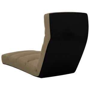 vidaXL Floor Chair Foldable Cappuccino Brown Faux Leather