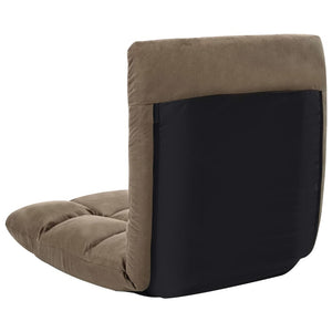 vidaXL Foldable Floor Chair Taupe Microfiber