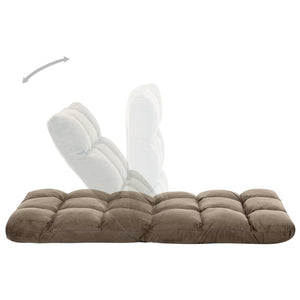 vidaXL Foldable Floor Chair Taupe Microfiber