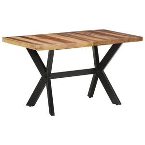 vidaXL Dining Table 140x70x75 cm Solid Wood Honey Brown