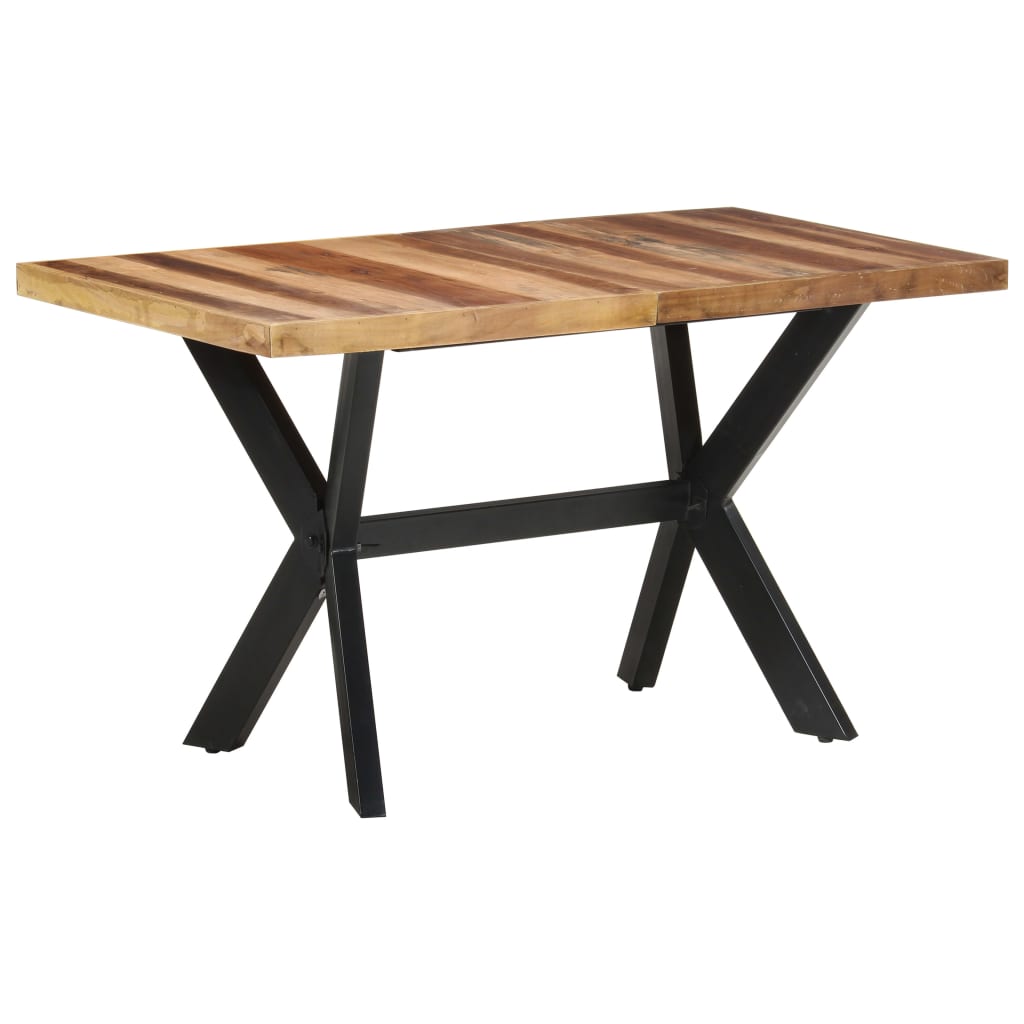 vidaXL Dining Table 140x70x75 cm Solid Wood Honey Brown