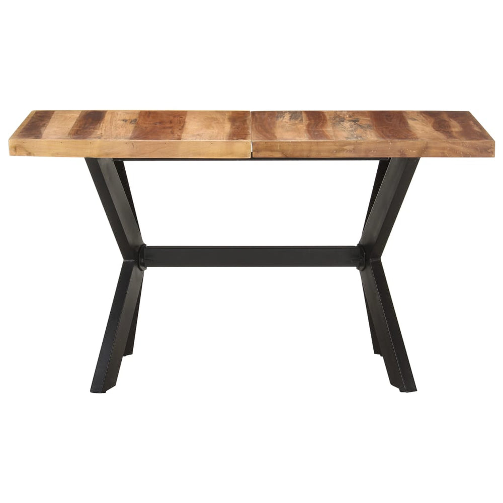 vidaXL Dining Table 140x70x75 cm Solid Wood Honey Brown
