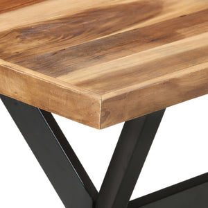 vidaXL Dining Table 140x70x75 cm Solid Wood Honey Brown