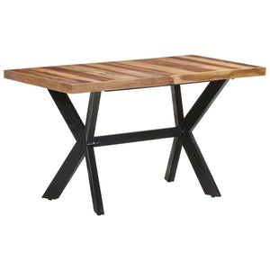 vidaXL Dining Table 140x70x75 cm Solid Wood Honey Brown