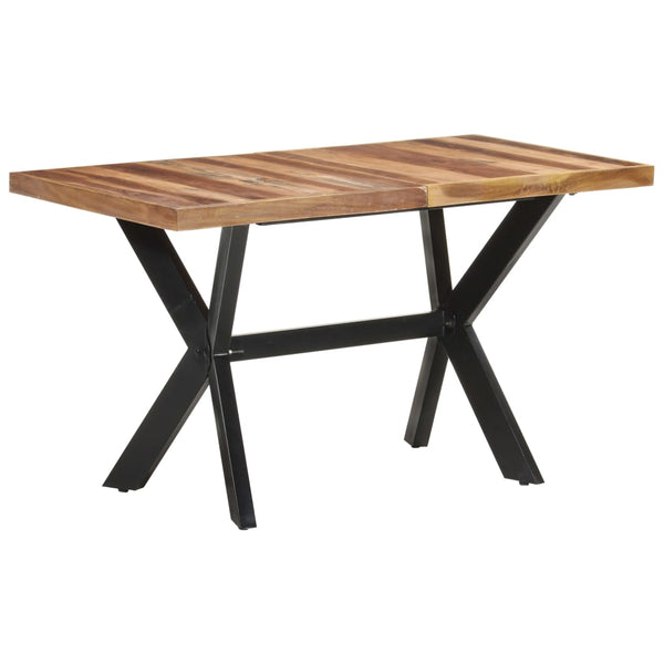 vidaXL Dining Table 140x70x75 cm Solid Wood Honey Brown