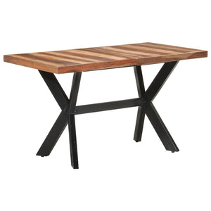 vidaXL Dining Table 140x70x75 cm Solid Wood Honey Brown