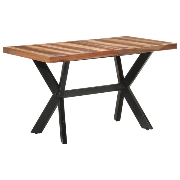 vidaXL Dining Table 140x70x75 cm Solid Wood Honey Brown